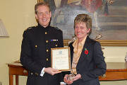 Alison Brown receiving her Sefton Award